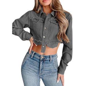 Pantalones Vaqueros Azules Clásicos Retro Personalizados para Mujer, Cintura Baja, Corte Recto, Micro Flare, Jeans de Verano, Manga Corta, Moda Sexy, Ajustados - Product Image 4