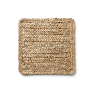 13 Inch <b>Square</b> Jute Rope <b>Placemat</b> Handmade Woven Natural Table Mat Eco Friendly Dining <b>Placemat</b> Wholesale OEM Supplier - Product Image 1