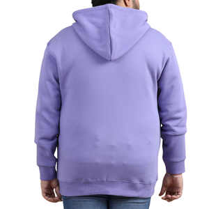 Sweat-shirt à capuche confortable pour hommes grande taille, uni, respirant, en tissu tricoté, vente en gros - Product Image 2