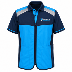 Conjunto de Camiseta Polo y Chaleco Utilitario con Envío DDP Personalizado |   Uniforme de Logística y Mensajería |   Fabricante de Marca Privada OEM - Product Image 1