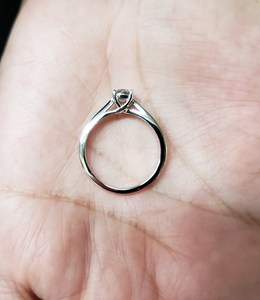 Anillo de Diamante Cultivado en Laboratorio de 0.40 CT, Chapado en Oro de 18K, para Mujer |   Anillo de Compromiso y Boda Elegante y Moderno |   Joyería nupcial minimalista - Product Image 6