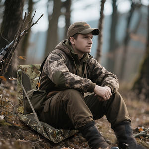 Coussin de chasse autoportant respirant et imperméable camouflage avec dossier pliable pour chaise de pêche et camping en extérieur, fabriqué en Imra - Product Image 4