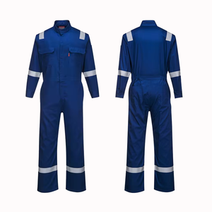 YS <b>Men</b> Work Coverall Cotton Reflective Safety <b>Overalls</b> Blue Red Orange Gray Uniforms with Logo Printing - Product Image 3