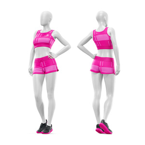 Conjunto de Yoga Personalizado OEM ODM, Top Corto con Tirantes Ajustables y Cuello Redondo, Pantalones Cortos, Spandex/Nailon, Elástico en 4 Direcciones, Transpirable, Ecológico - Product Image 1