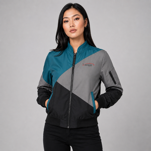 Top Quality <b>Women</b> Bomber <b>Jacket</b> Custom Logo <b>Lightweight</b> Full Zipper Casual Wear Windproof Outerwear Bomber <b>Jacket</b> for <b>Women</b> - Product Image 1
