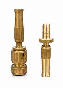Pistolet d'arrosage de jardin en métal avec contrôle de débit variable, pulvérisateur robuste pour tuyau d'extérieur - Product Image 1