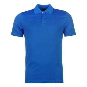 Polo Casual de Punto para Hombre, Azul, Manga Corta, Color Sólido, Corte Regular, Diseño con Botones, Disponible para la Venta Ahora a un Precio Razonable - Product Image 2
