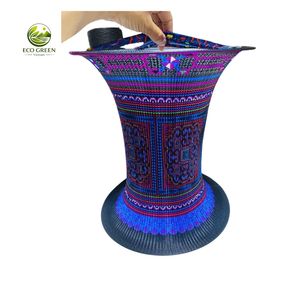 Farol de Tela Brocada Hecho a Mano Estilo Bohemio, Decoración Colgante Étnica Hmong Colorida para Hogar, Jardín, Cafetería, Restaurante - Product Image 2