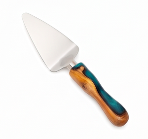Wooden Handle Cake Server Silver Head Perfect For Elegant Dessert Serving Restaurants Buffet Parties And Home Use Serving - Product Image 1