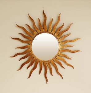 Miroir mural en métal de style industriel, cadre en fer fait main, pièce décorative pour la décoration murale contemporaine de la maison - Product Image 1