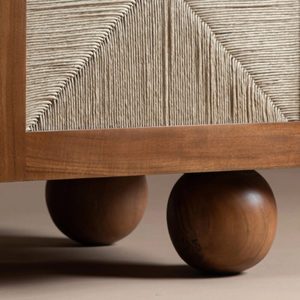 Solid Wood Sideboard <b>Cabinet</b> with <b>Storage</b> Shelves and Drawers Modern Wooden Buffet for <b>Dining</b> <b>Room</b> Living <b>Room</b> Home Furniture - Product Image 6