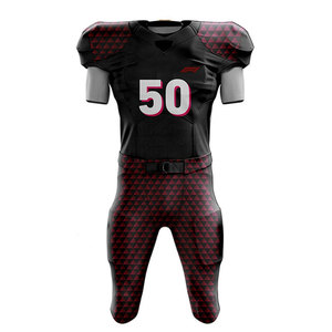 Uniforme de football américain sur mesure de haute qualité, respirant, tissu 100% polyester, couleur et logo personnalisés, service OEM en gros - Product Image 1