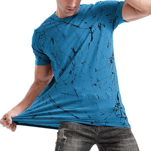 Camiseta de hombre con logo personalizado, 100% algodón, impresión por sublimación, servicio OEM, precio más bajo, secado rápido. - Product Image 4