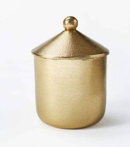 Tarro con tapa de acabado dorado rugoso, juego de recipientes para cocina, juegos de vajilla, artículos para el hogar y la cocina - Product Image 5