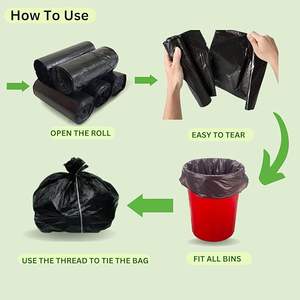 Lot de 3 sacs poubelles biodégradables très résistants, écologiques, provenant d'un fournisseur indien pour l'exportation en gros - Product Image 4