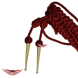 Aiguillette Red Silk With Red Silk Twisted Thread And Tips <b>Braided</b> Parade Aiguillette Epaulettes Shoulder <b>Cord</b> - Product Image 2