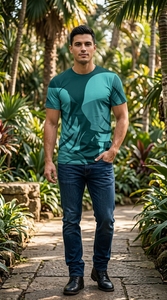 Camiseta de poliéster de secado rápido para hombre, cómoda, transpirable, para uso diario, camiseta básica - Product Image 5