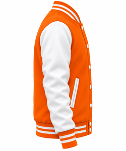 Chaqueta Varsity de Béisbol de Invierno con Logotipo Bordado en Chenilla Personalizado OEM, Chaqueta Varsity con Mangas de Cuero para Hombre - Product Image 4