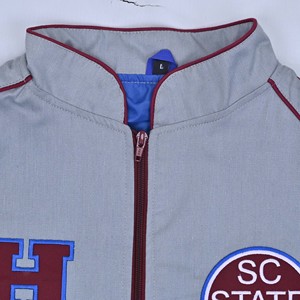 Vestes universitaires Hbcu SC State University pour hommes, gris, rouge, bleu, avec patchs brodés, coupe-vent, décontractées, fermeture éclair sur le devant, pour l'automne - Product Image 6