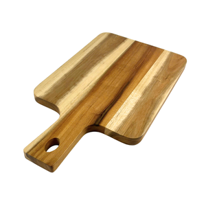 Large Acacia Wood Cutting Board Paddle Handle Thick Wooden Chopping Board for <b>Kitchen</b> Meat Vegetable Food Preparation - Product Image 1