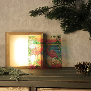 Lampe en bois <span class=keywords><strong>de</strong></span> pin personnalisable avec vitrail Décoration intérieure Cadre <span class=keywords><strong>photo</strong></span> et cadre <span class=keywords><strong>de</strong></span> peinture cadeau <span class=keywords><strong>de</strong></span> taille personnalisée pour photos - Product Image 3