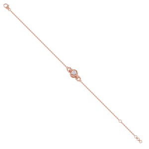 Interwoven Oval Link Diamond Accent <b>Bangle</b> <b>Bracelet</b> - Product Image 3