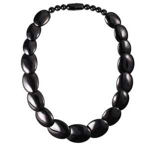 Elegante collar de cuentas de resina turquesa, forma redonda, joyería de regalo unisex a la moda - Product Image 4