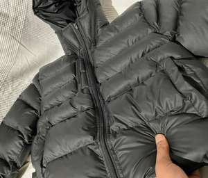 Chaqueta de Plumón Cálida para Hombre, Diseño Grueso con Capucha y Cintas Decorativas, Gran Venta - Product Image 4