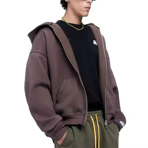 Sweat à capuche pour homme confortable pour un usage quotidien, en tissu polaire de coton, coupe décontractée, chaud, logo personnalisable, coupe-vent - Product Image 3