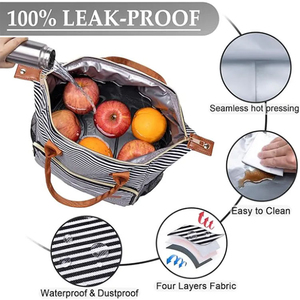 Custom Adult Women's Insulated Leakproof Large Lunch Tote Eco-Friendly Polyester Office Cooler Bag for Work Food Packing Lunch - Product Image 6