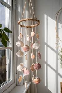 Handmade Natural Seashell <b>Wind</b> <b>Chime</b> Coastal Boho Hanging Ornament for Home Garden Balcony Decoration Wholesale Vietnam - Product Image 6