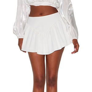 Shorts de sport respirants à taille haute, jupe de tennis athlétique sans couture pour l'entraînement au yoga, avec un design personnalisé, jupes pour femmes - Product Image 1