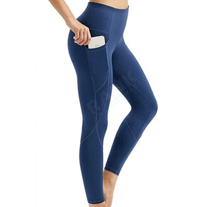 Latest Style Plus Size Elastic Waist Women Yoga Leggings Wholesale Made In Pakistan Women Yoga Leggings - Product Image 3