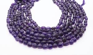 ลูกปัดอเมทิสต์แอฟริกันทรงหยดน้ำขนาด 6x8-7x9 มม. ลูกปัดอเมทิสต์ทรงหยดน้ำแบบไม่สม่ำเสมอ ขนาด 13 นิ้ว อเมทิสต์ธรรมชาติแบบเรียบ - Product Image 2