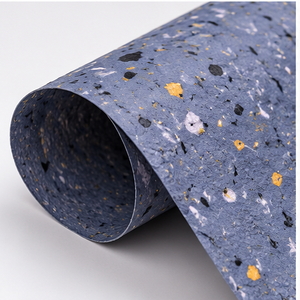 Feuilles de papier bleu artisanal de qualité supérieure avec moulage en pâte dorée, noire et blanche pour invitations de mariage, emballage cadeau et projets DIY - Product Image 2