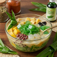 Prix d'usine Nata de Coco en sirop Pandan 720g – Gel de noix de coco premium déshydraté pour boissons saines et ingrédients culinaires