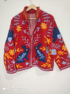 Festival Fashion Rabbit Embroidered Women's <b>Velvet</b> <b>Jacket</b> Bohemian <b>Ladies</b> Suzani Embroidered Folk Art Coat Unique Gift Outwear - Product Image 3