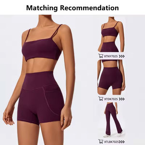 Ensemble de sport pour femme de haute qualité : survêtement, ensemble de compression pour la course et le yoga, ensemble soutien-gorge de sport sans manches, ensemble de yoga à manches longues - Product Image 4
