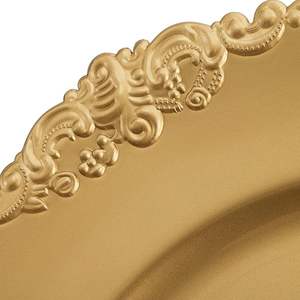 จานรองตกแต่งสวยงาม จานรองอาหารค่ำระดับพรีเมียม สำหรับงานแต่งงานและตกแต่งโต๊ะอาหารในร้านอาหาร - Product Image 2