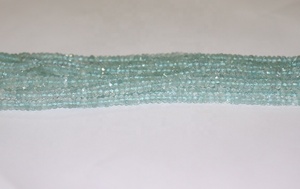Perles facettées en aquamarine bleue naturelle, forme rondelle, 4,5-5 mm, brin de 13 pouces, pierres précieuses naturelles pour la création de bijoux, prix de gros. - Product Image 3