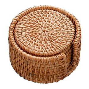 Venta al por mayor posavasos de mimbre tejido natural y manteles resistentes al calor esteras de hierba de mar y almohadillas estrella artesanía India diseño - Product Image 1