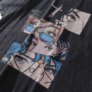 Conjunto de Camiseta y Sudadera con Capucha Oversize con Estampado Gráfico Lavado al Ácido 2026, Estilo Urbano Vintage, Algodón Pesado, Ropa Urbana con Efecto Desgastado - Product Image 6