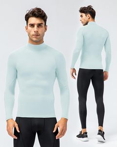 Men Running Compression Shirt MMA Rash Guard Turtle Neck <b>Long</b> <b>Sleeve</b> Athletic <b>Base</b> <b>Layer</b> Rash Guard For Gym Training Cycling Top - Product Image 2