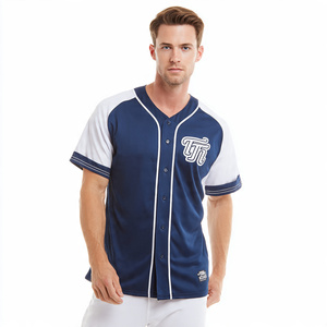 Maillot de baseball respirant, anti-humidité, séchage rapide, col en V, 100% polyester, maillot de baseball pour homme, maillots de baseball américains - Product Image 1