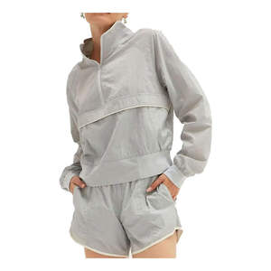 Ensemble veste imperméable à capuche et short de course personnalisés, coupe-vent léger, vêtements de sport pour hommes - Product Image 6