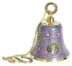 Cloche à vent moderne en laiton RAZVI INTERNATIONAL 50 mm avec chaîne supérieure/inférieure et anneau en O, son clair, cloche métallique suspendue pour la vente en gros - Product Image 2