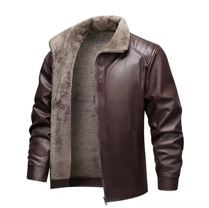 Autumn Winter Mens Casual Zipper Genuine <b>Leather</b> <b>Jacket</b> Men <b>Long</b> Sleeve <b>Leather</b> Fashion <b>Jacket</b> For Men Latest <b>Jacket</b> Windproof N - Product Image 5