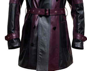 Abrigo largo para hombre estilo Neo Matrix, gabardina de invierno de cuero genuino marrón, abrigo grueso y cálido de longitud media, a la moda - Product Image 4