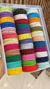 Ethnic Silk Thread Bangles Set Gold Plated Women's Wedding Fashion <b>Jewelry</b> Colorful Traditional Indian <b>Pakistani</b> Bracelets - Product Image 5
