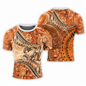 เสื้อยืดคอมเพรสชั่นพิมพ์ลายตามสั่งสำหรับผู้ชาย ทรงเข้ารูป แห้งเร็ว เหมาะสำหรับออกกำลังกาย ฟิตเนส เล่นกีฬา  แบบซับลิเมชั่น - Product Image 3